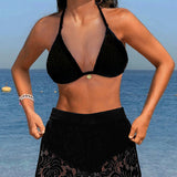 Wiktoria – Jednobarwny Koronkowy Zestaw Bikini