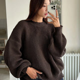 Natalia | Oversizowy Sweter z Bufiastymi Rekawami