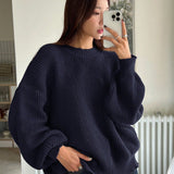 Natalia | Oversizowy Sweter z Bufiastymi Rekawami