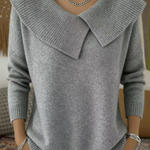 Kinga | Cieply Sweter z Miekkim Kolnierzem