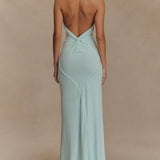 Sukienka Maxi Slinky Halter - Laguna