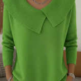 Kinga | Cieply Sweter z Miekkim Kolnierzem