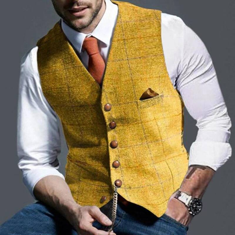 Męska Uniwersalna Kamizelka Codziennej Elegancji
