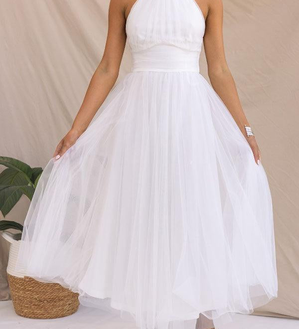 Sukienka maxi z tiulu z detalami w stylu fairy vibes