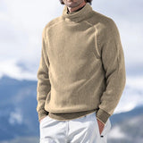 Męski turtleneck sweter zimowy i ciepły