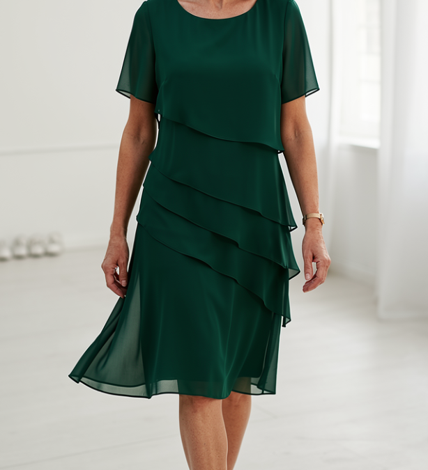 Juliette – Sukienka elegancka, zwiewna z falbanami