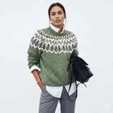 Karina | Prazkowany Sweter z Dzianiny