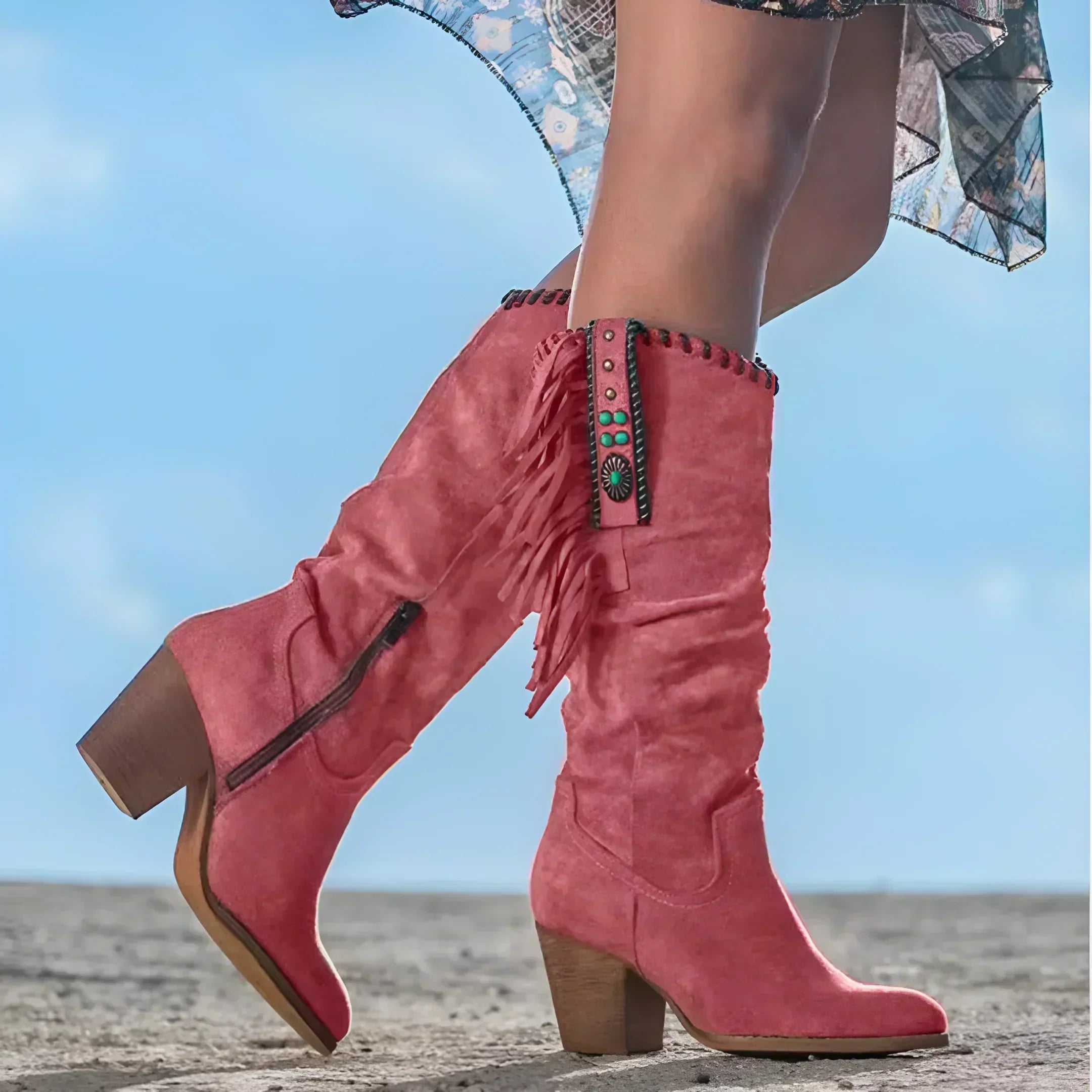ALICE - Skórzane kowbojskie buty