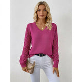 Estera | Elegancki Sweter z Dekoltem w Serek