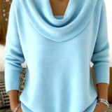 Teodora | Sweter z Kominiastym Kolnierzem z Welny Merynosowej
