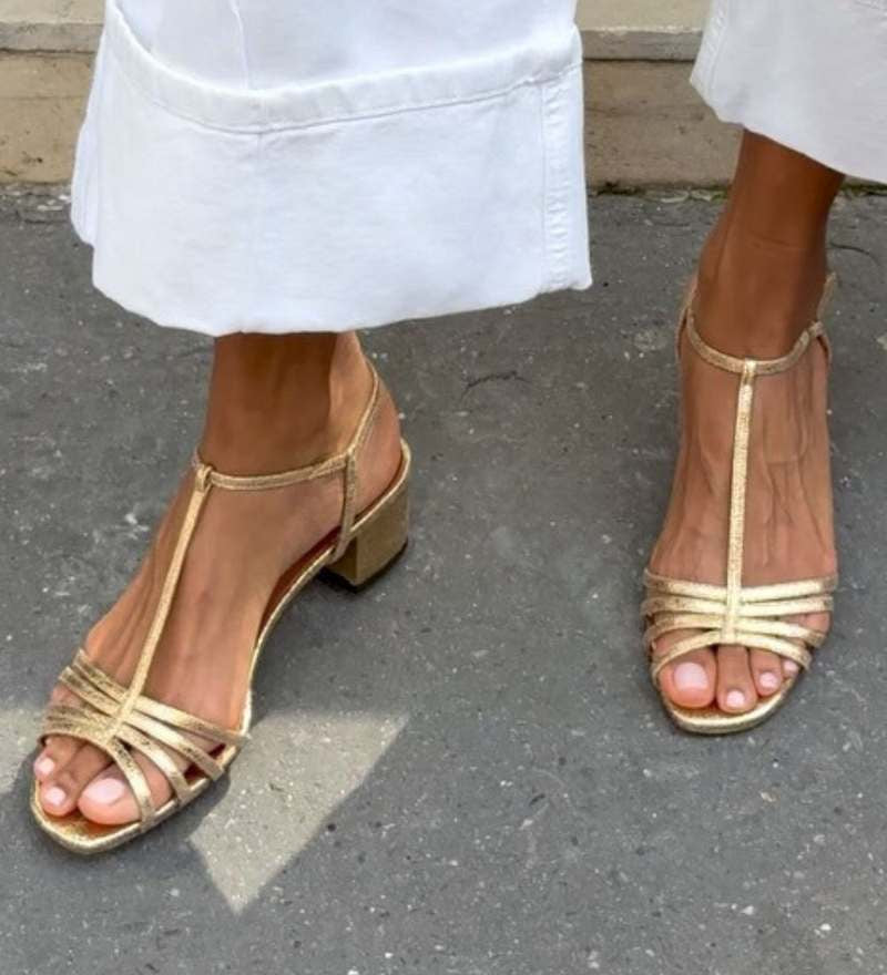Alegra - Sandaly Zlote Codzienne