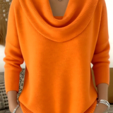 Teodora | Sweter z Kominiastym Kolnierzem z Welny Merynosowej
