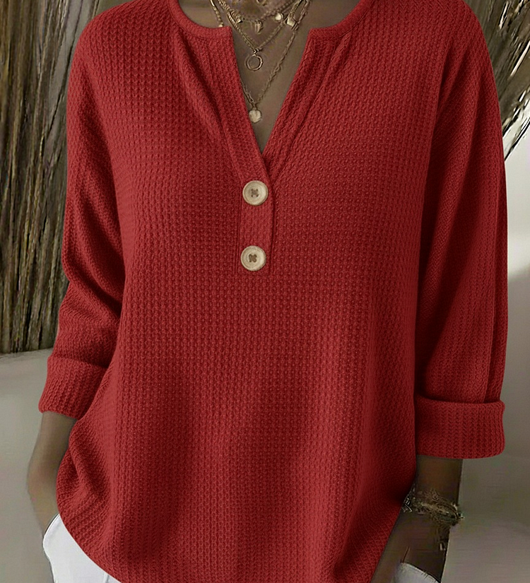 Lucinda | Top Henley na Guziki