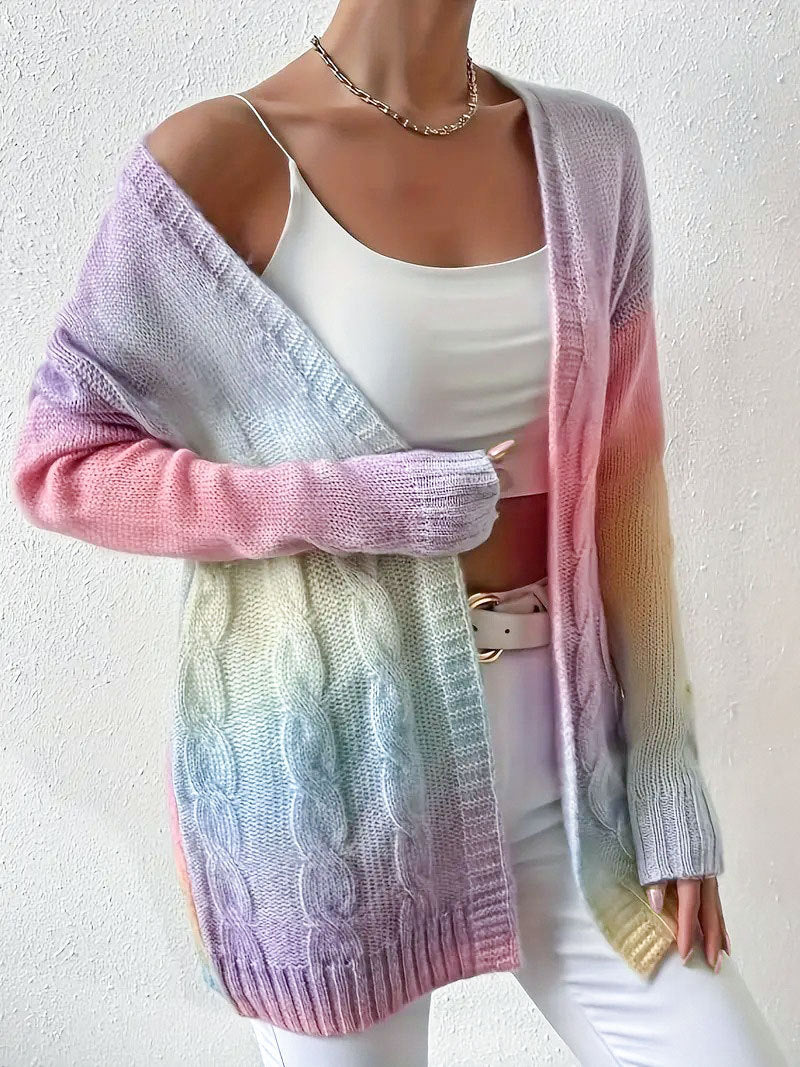 Emma | Dlugi Rozpinany Kardigan z Miekkiej Dzianiny w Stylu Duster