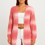 Emma | Dlugi Rozpinany Kardigan z Miekkiej Dzianiny w Stylu Duster