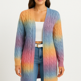 Emma | Dlugi Rozpinany Kardigan z Miekkiej Dzianiny w Stylu Duster