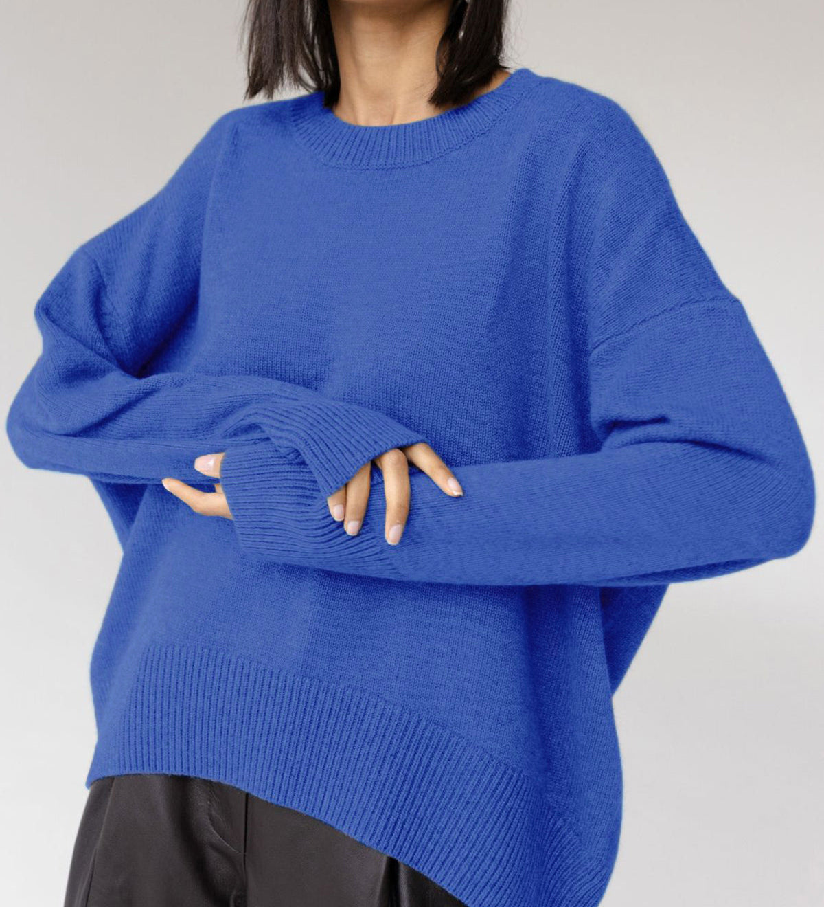 Laura | Oversizowy Sweter z Okraglym Dekoltem