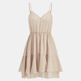 Zestaw Mini Sukienki z Tiered Ruffle Chiffon z Podszewką