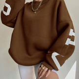 Bianka | Oversizowy Sweter z Nadrukiem Graficznym