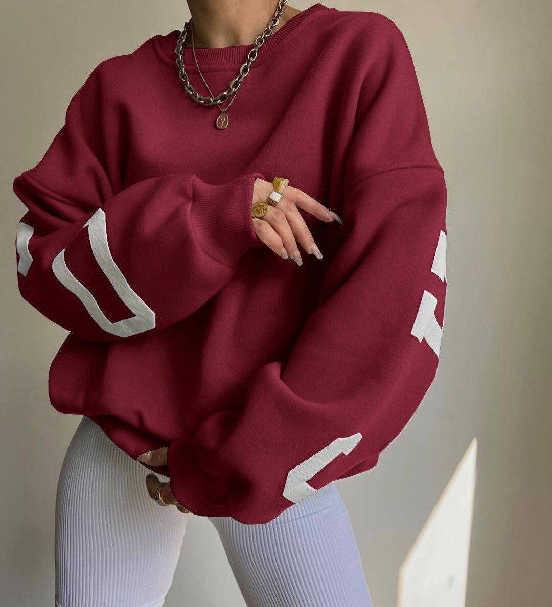 Bianka | Oversizowy Sweter z Nadrukiem Graficznym