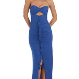 Sukienka Maïssa Long - Niebieski Majorelle