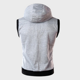 Mężczyzn Modny Bezrękawnik z Kapturem Streetwear