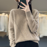 Felicja | Sweter z Golfem Stojka i Dlugim Rekawem
