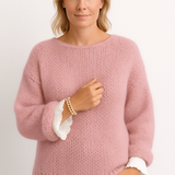 Roza | Oversizowy Sweter z Okraglym Dekoltem