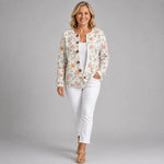 Greta | Rozpinany Sweter w Kwiaty Vintage