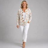 Greta | Rozpinany Sweter w Kwiaty Vintage