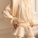 Sukienka Cassiopeia Krótka - Champagne Ivory