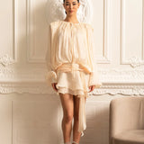 Sukienka Cassiopeia Krótka - Champagne Ivory
