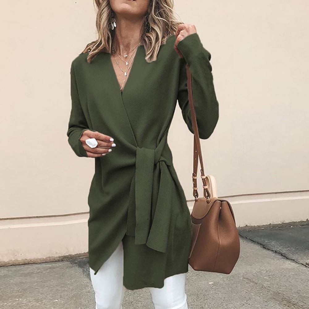 Diana | Sweter z Wiazaniem w Talii