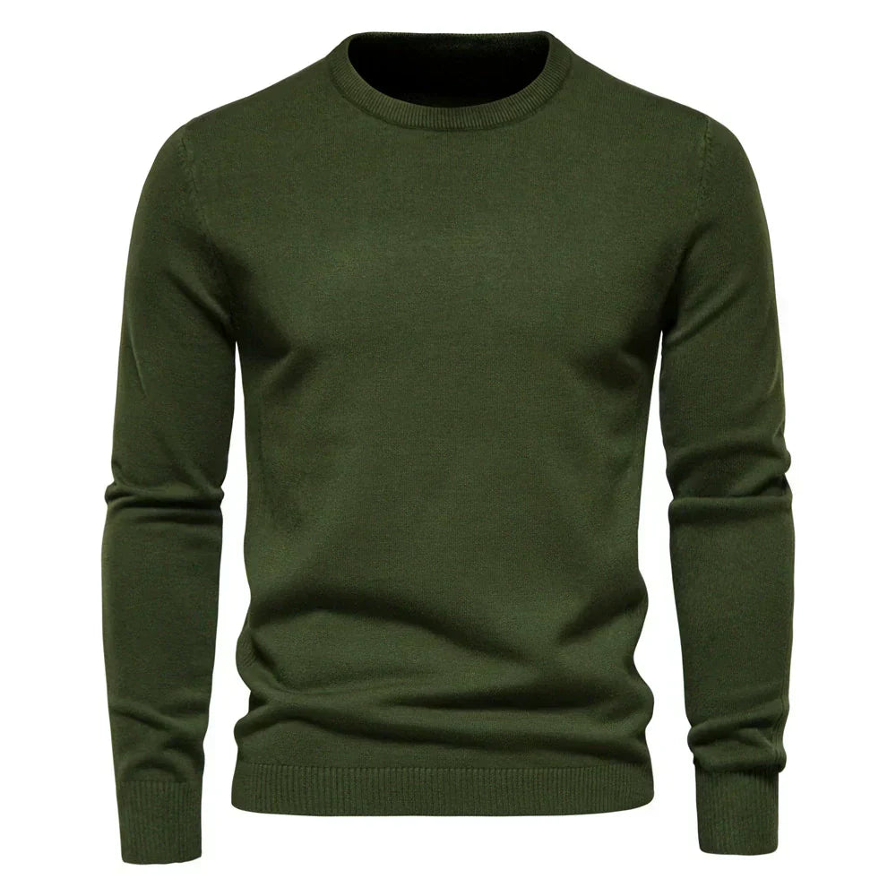 Męski sweter zimowy z długim rękawem
