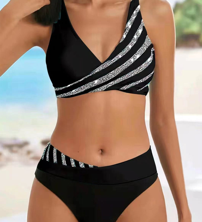 Sylwia – Bikini z Nadrukiem w Ciepłych Tonach