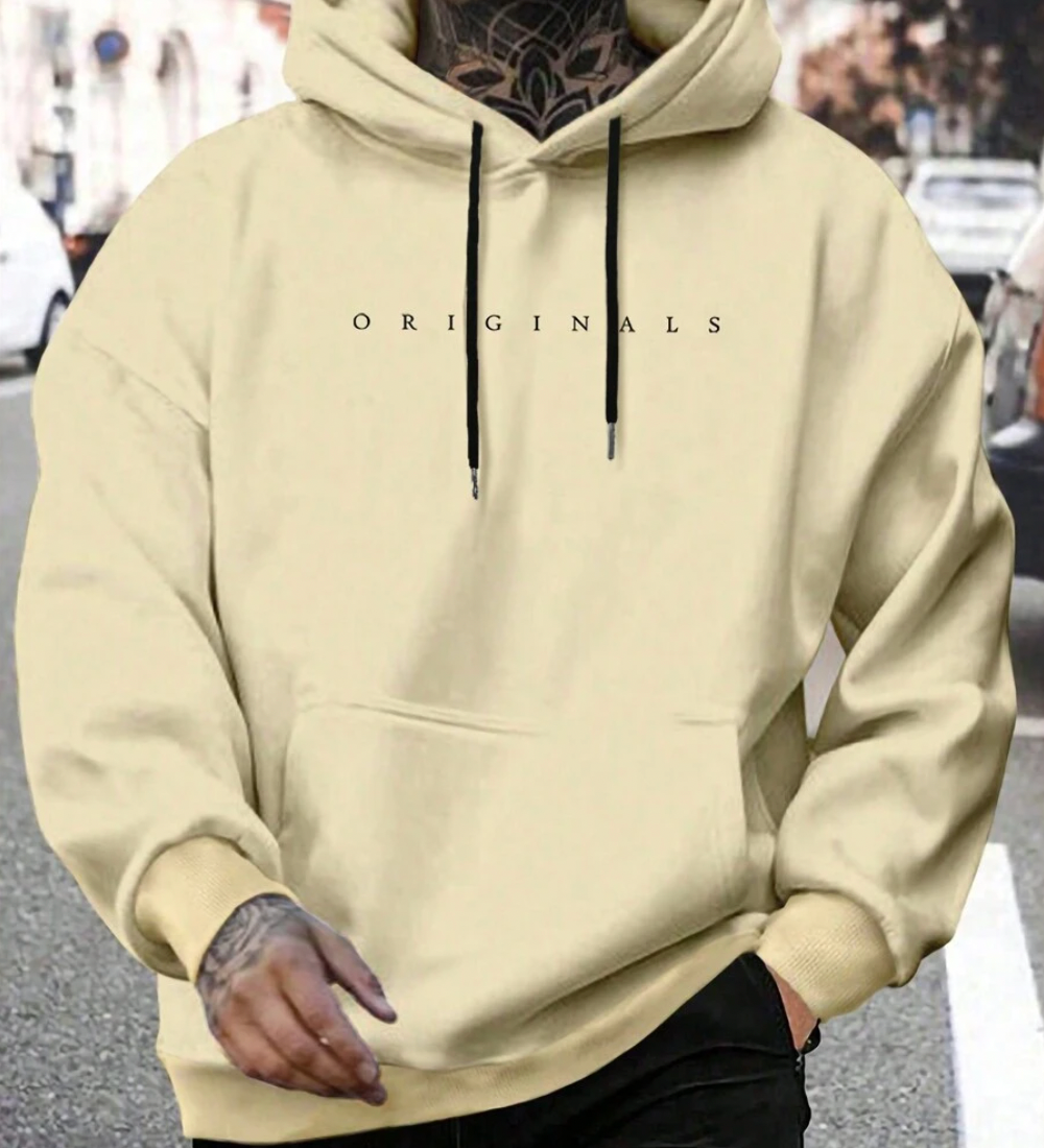 Męska Komfortowa Oversized Bluza z Kapturem