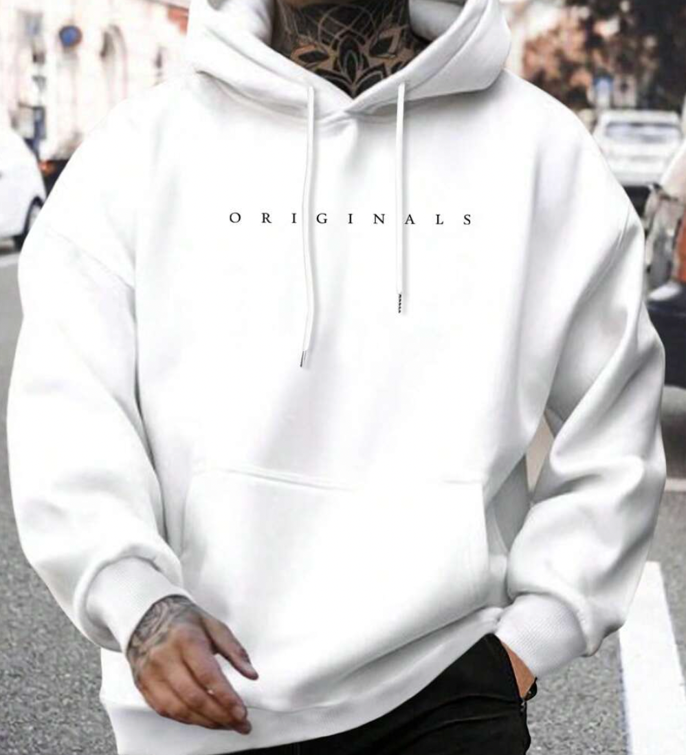 Męska Komfortowa Oversized Bluza z Kapturem