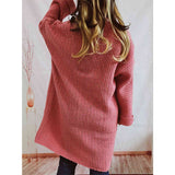 Nela | Gruby Sweter Kardigan Oversize z Otwartym Przodem