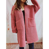 Nela | Gruby Sweter Kardigan Oversize z Otwartym Przodem