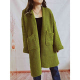 Nela | Gruby Sweter Kardigan Oversize z Otwartym Przodem