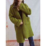 Nela | Gruby Sweter Kardigan Oversize z Otwartym Przodem