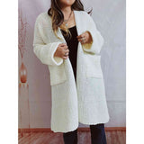 Nela | Gruby Sweter Kardigan Oversize z Otwartym Przodem