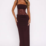 Sukienka Maxi Lily - Dymny Burgund