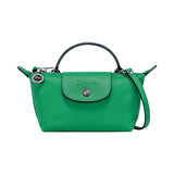 Mini Skórzana Torebka Longchamp - Zielona