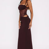 Sukienka Maxi Lily - Dymny Burgund