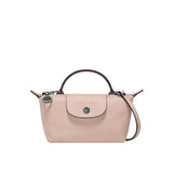 Mini Skórzana Torebka Longchamp - Różowa