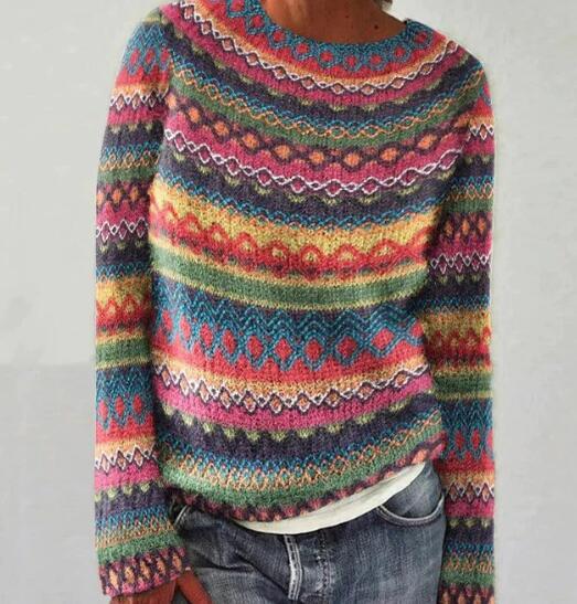 Rozalia | Sweter w Teczowe Paski