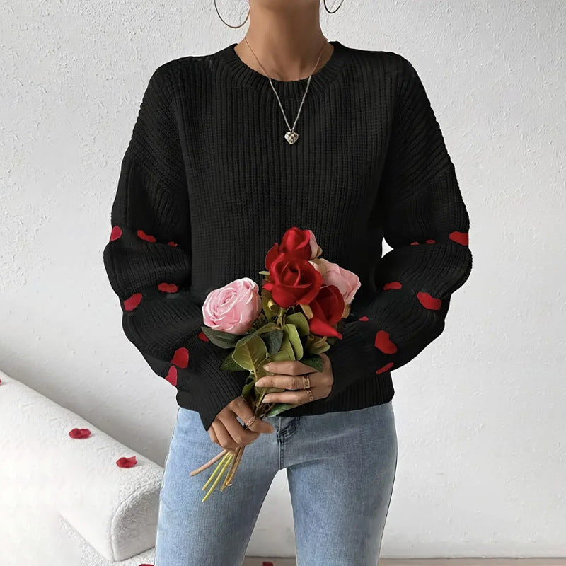 Jagoda | Sweter z Lataczkami w Serca na Lokciach