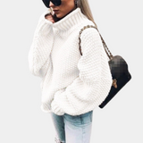 Bogna | Oversizowy Sweter z Golfem