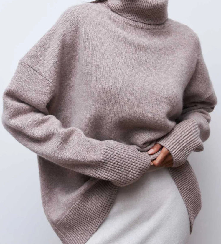 Leona | Oversizowy Sweter z Golfem